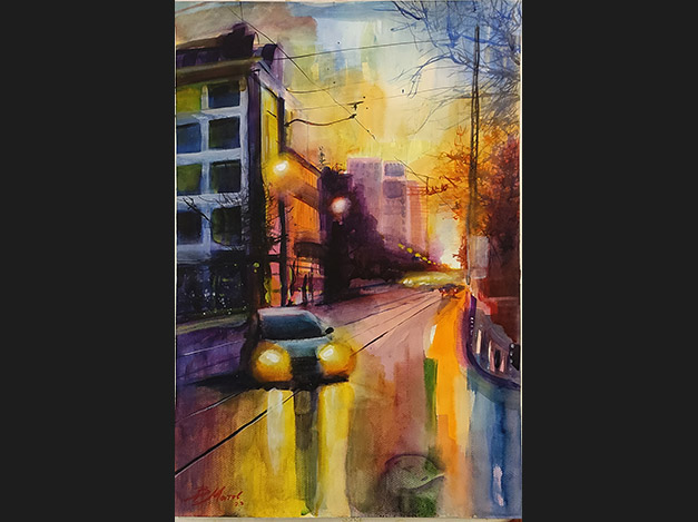Sunset on James Bourchier Boulevard